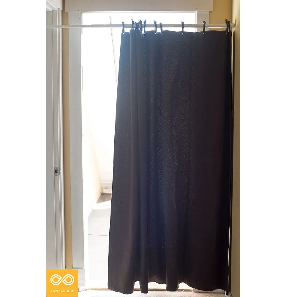 100% Organic Cotton Shower Curtain | Draperies (PVC-free, Plastic-free, Vinyl-free) (100% Biodegradable) (CARMEL)