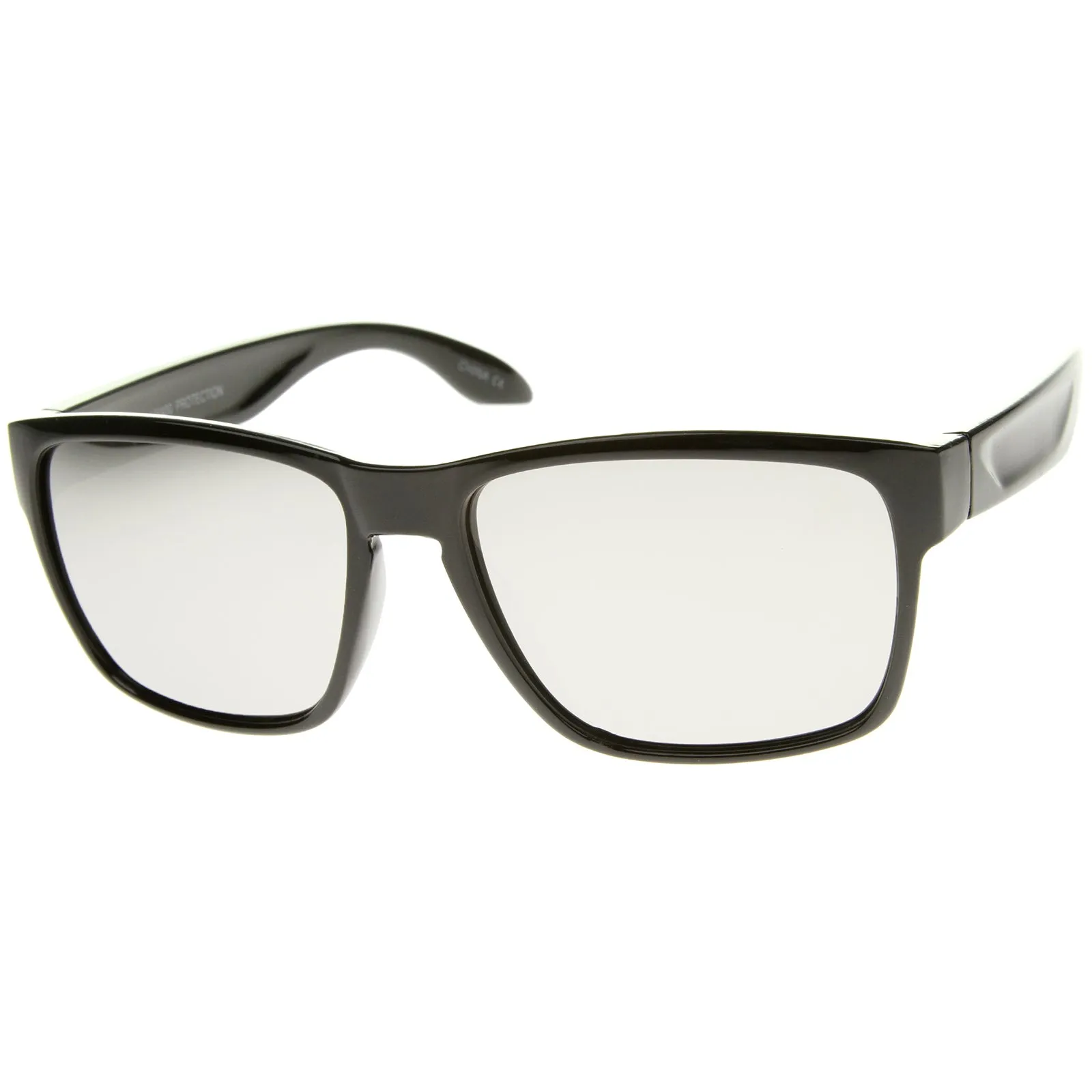 Action Sport Modern Frame Mirrored Lens Rectangle Sunglasses 59mm