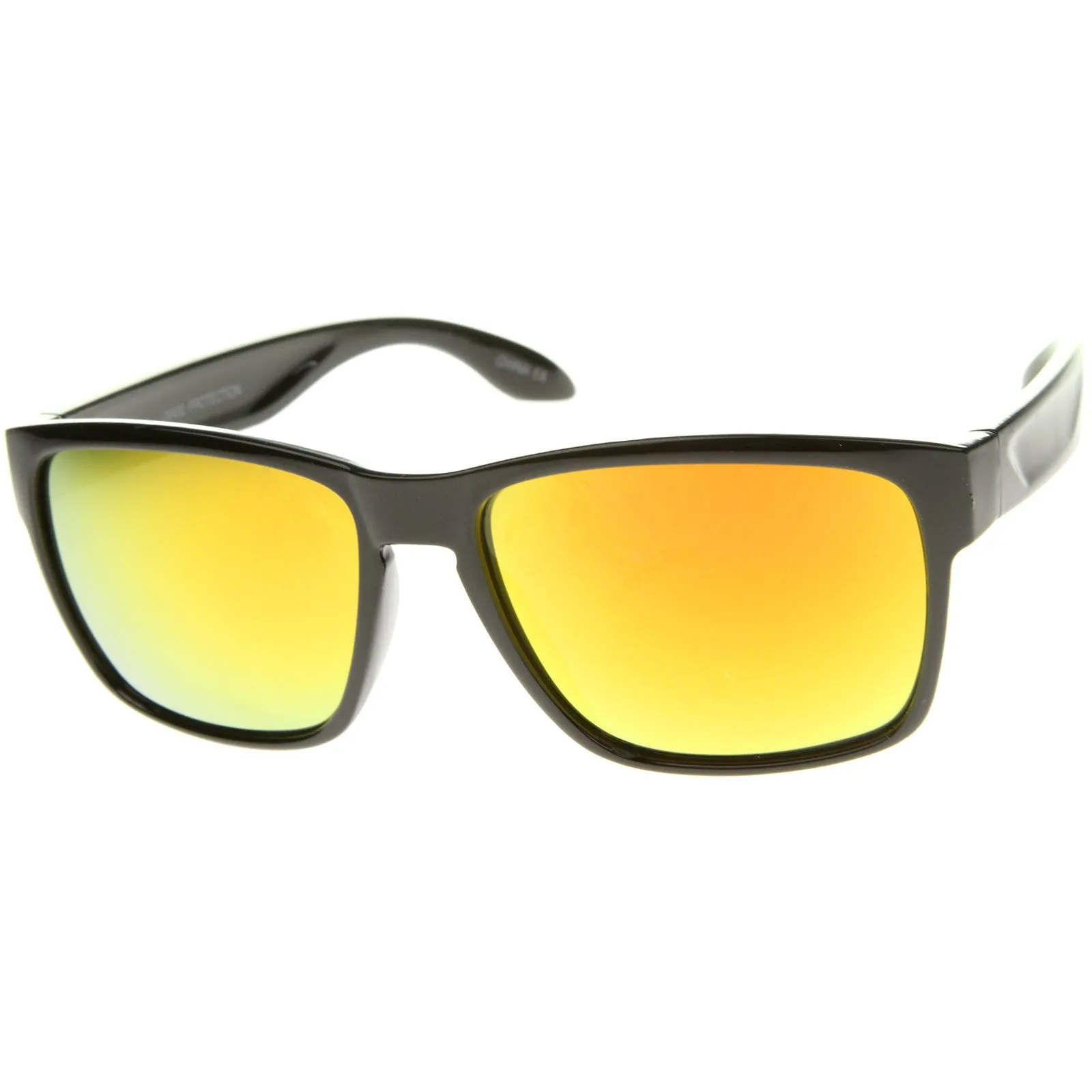 Action Sport Modern Frame Mirrored Lens Rectangle Sunglasses 59mm