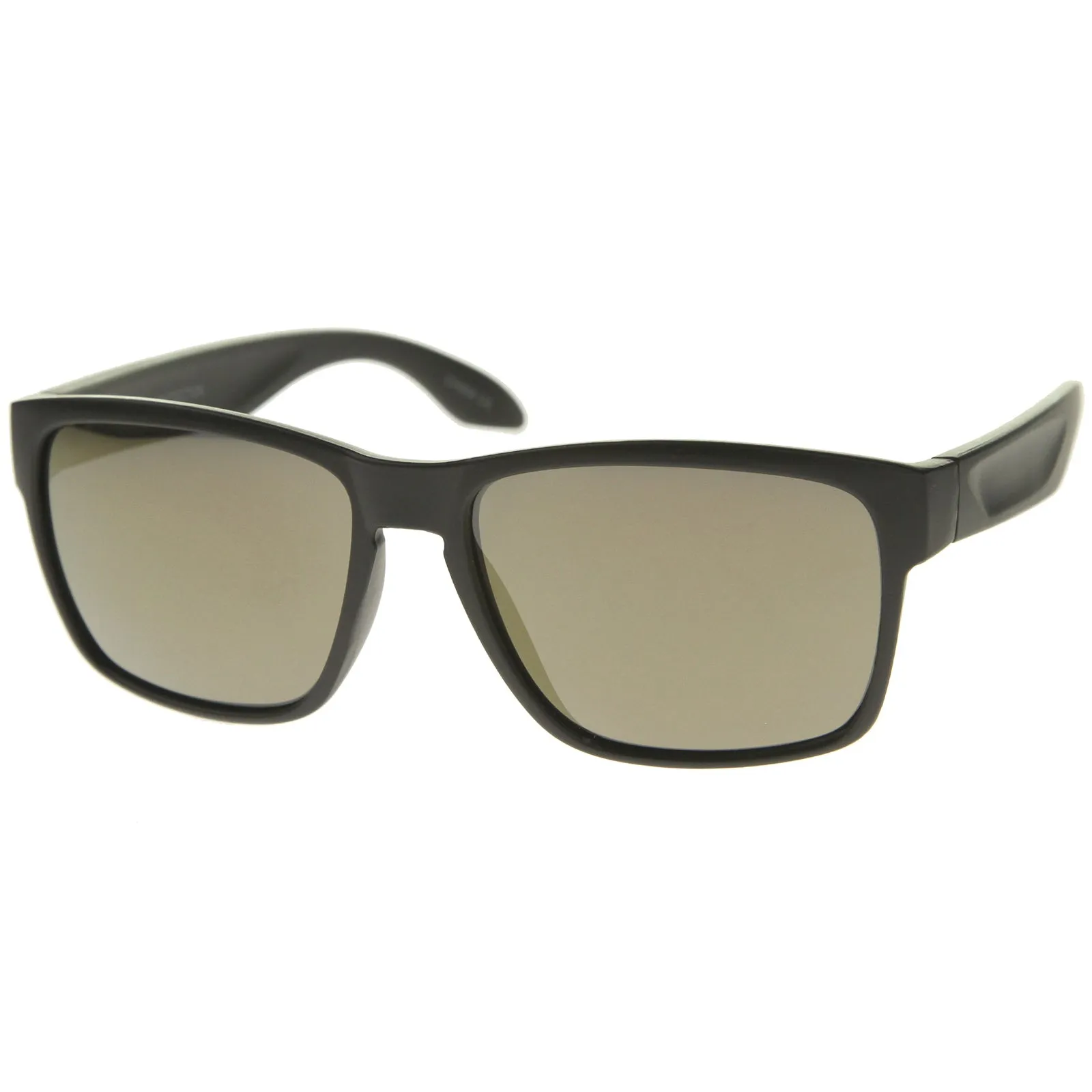 Action Sport Modern Frame Mirrored Lens Rectangle Sunglasses 59mm