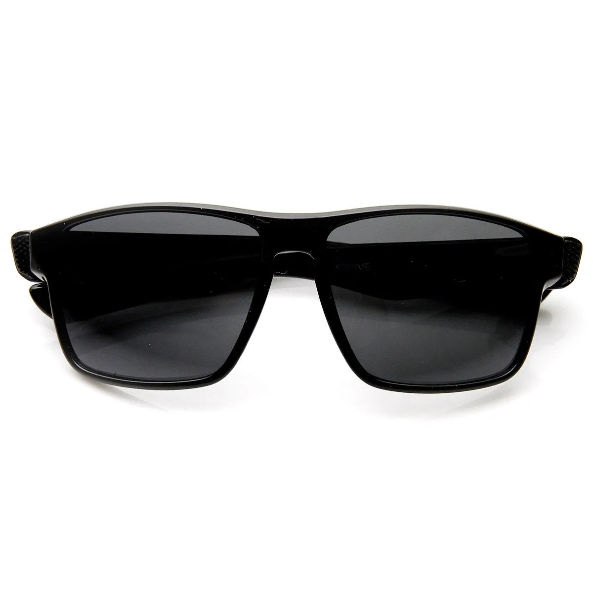 Action Sports Large Wide Temple Keyhole Square Sunglasses