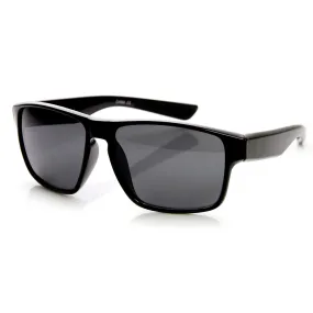 Action Sports Large Wide Temple Keyhole Square Sunglasses
