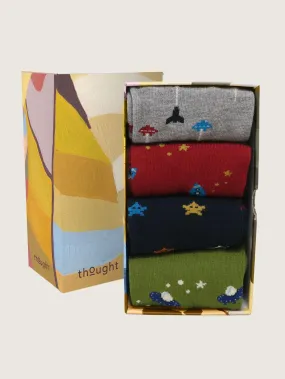 ARCADE  ROCKETS BOX OF 4 SOCKS - MULTI