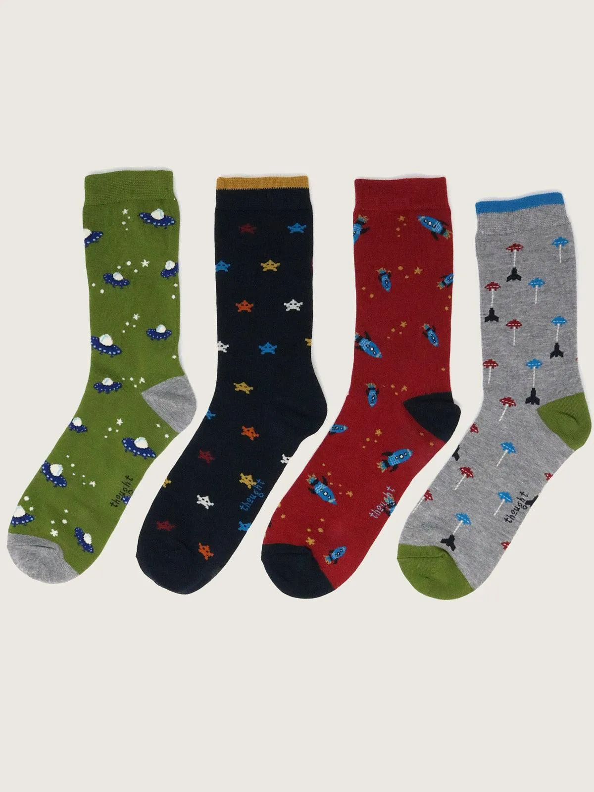 ARCADE  ROCKETS BOX OF 4 SOCKS - MULTI