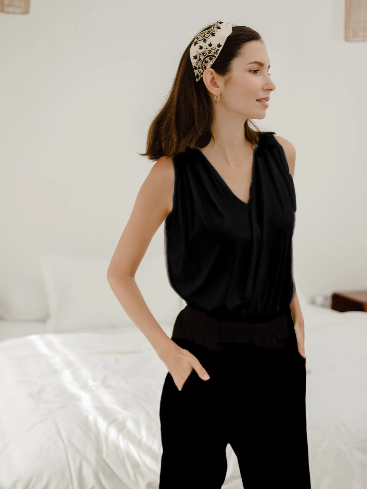 Bella Wrap Bamboo Sleeveless Top