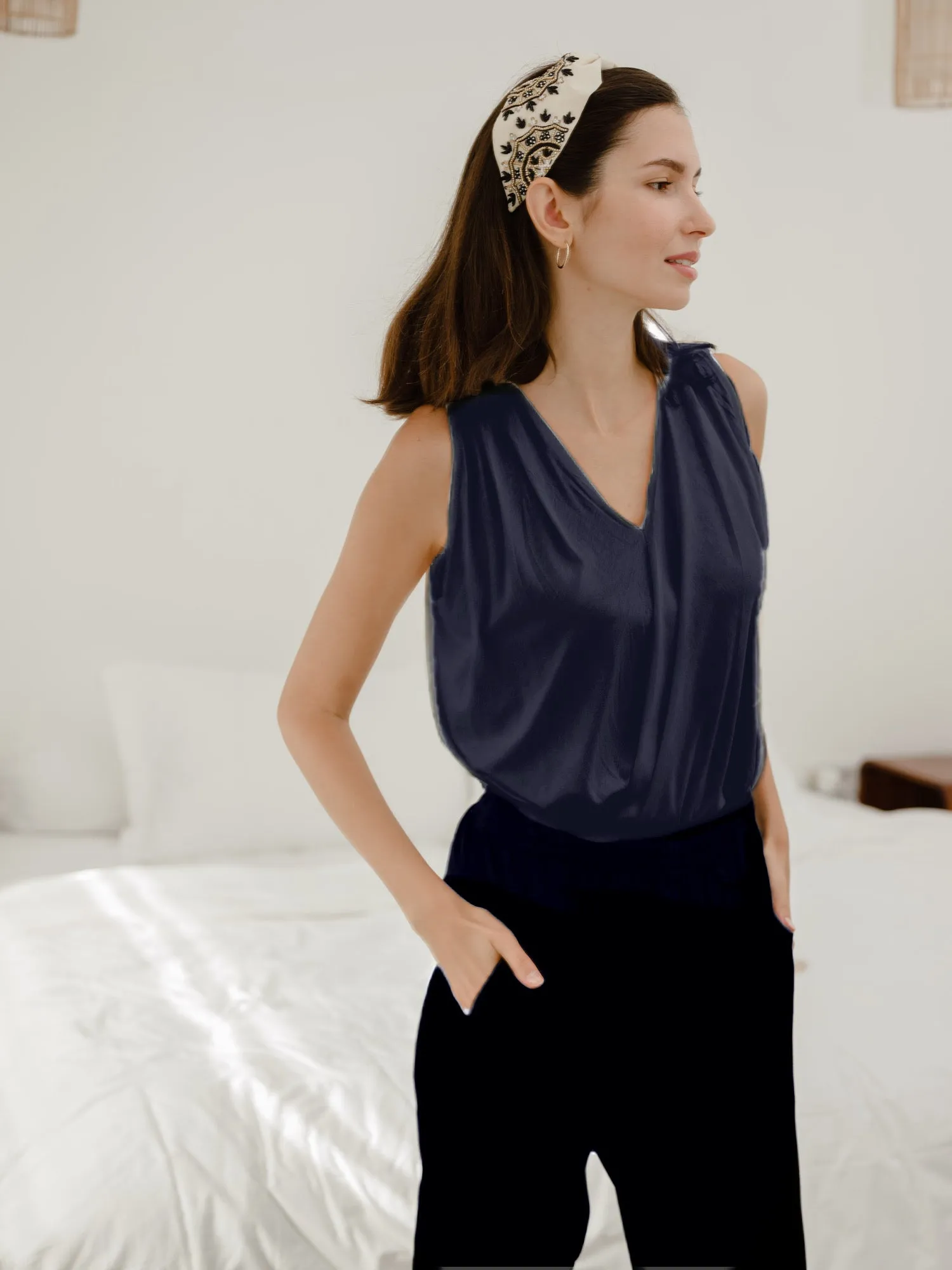 Bella Wrap Bamboo Sleeveless Top