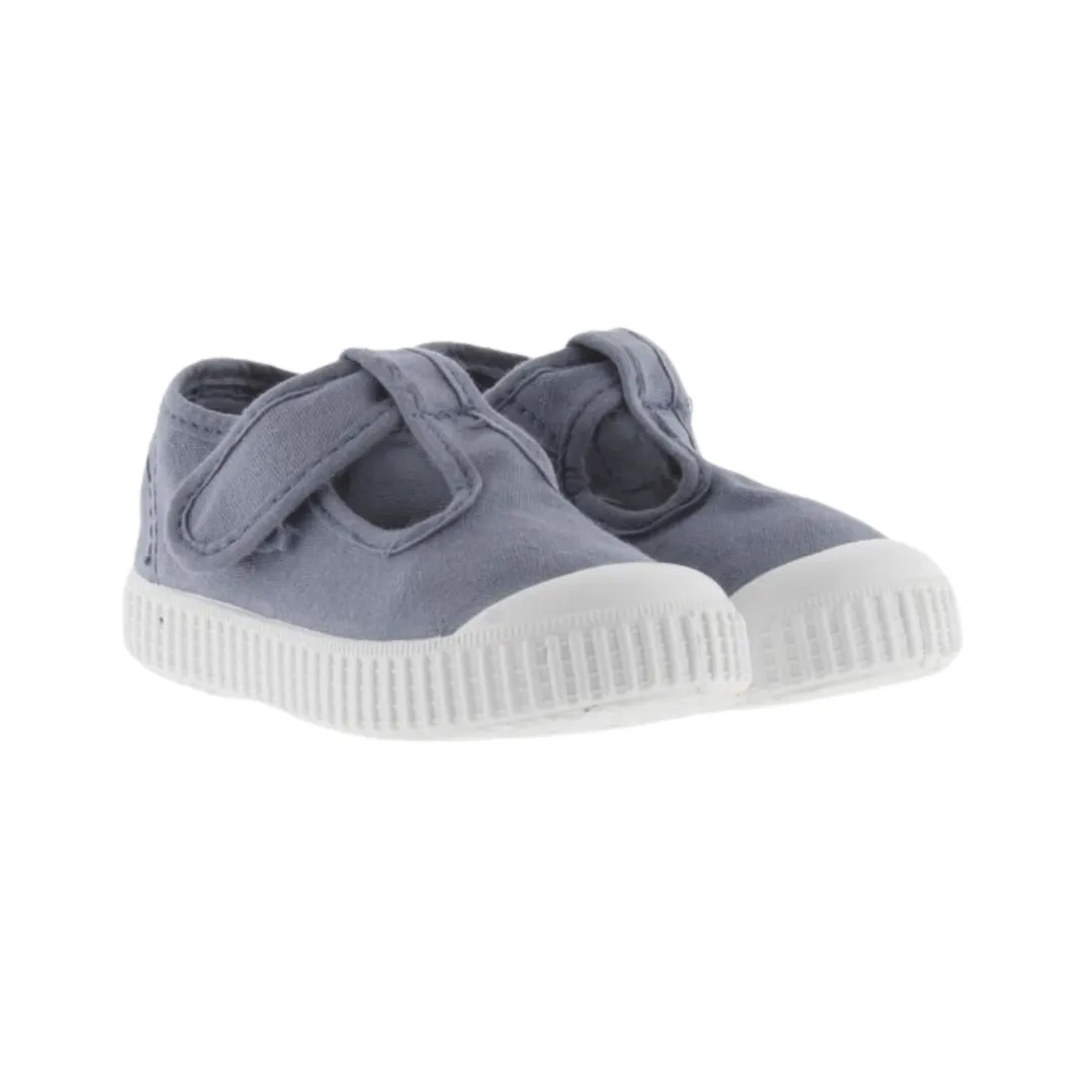 Blue Canvas T-Strap