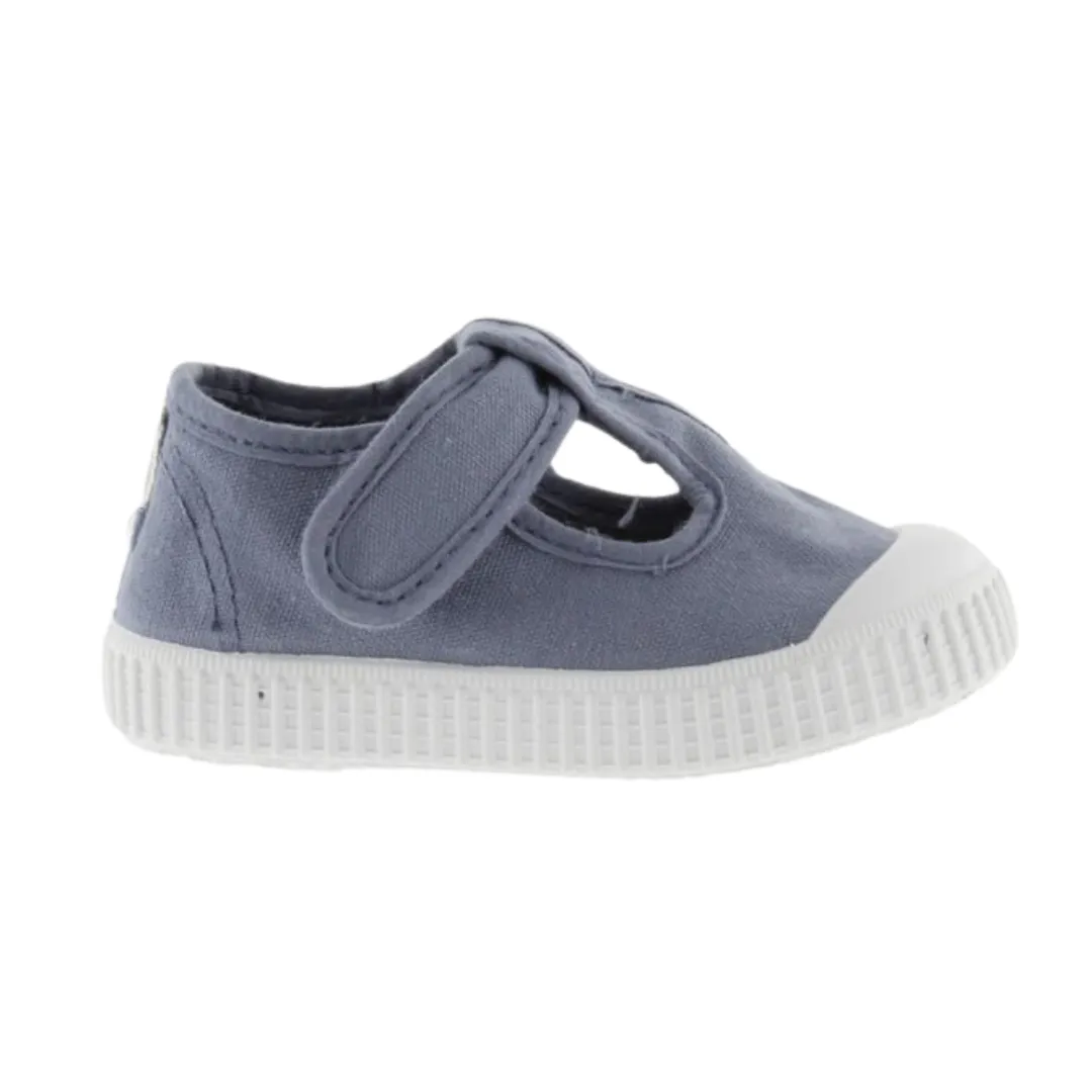 Blue Canvas T-Strap