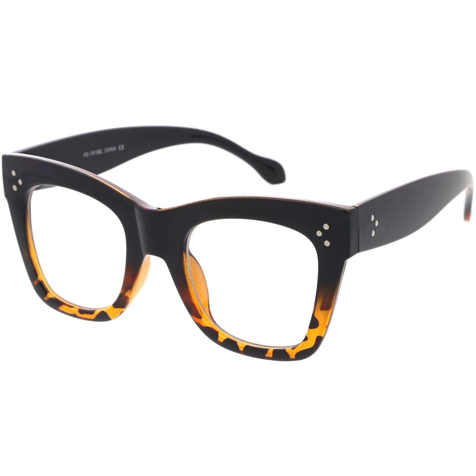 Blue LIght Blocking Horn Rimmed High Fashion Chunky Glasses 48mm