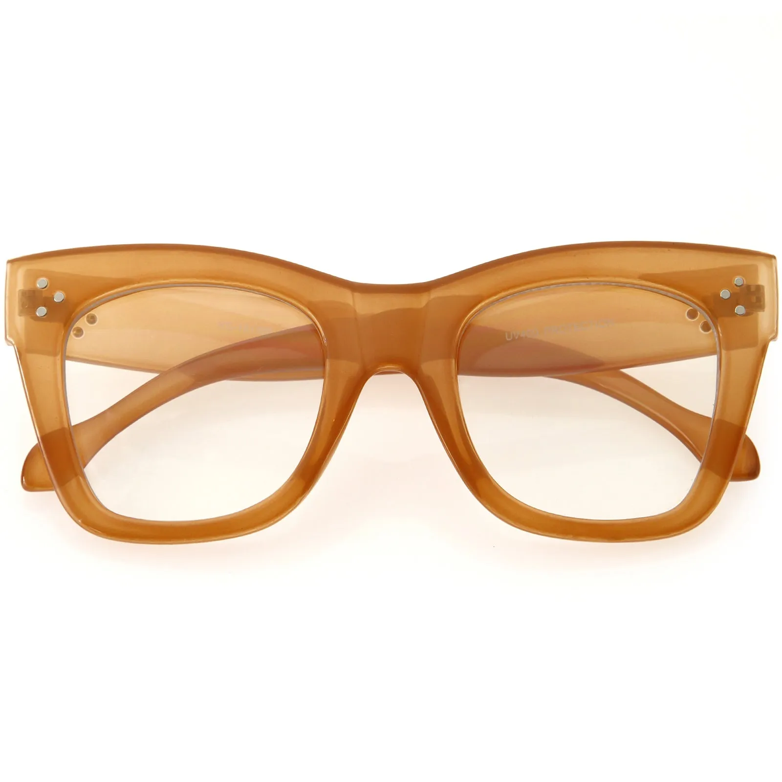 Blue LIght Blocking Horn Rimmed High Fashion Chunky Glasses 48mm
