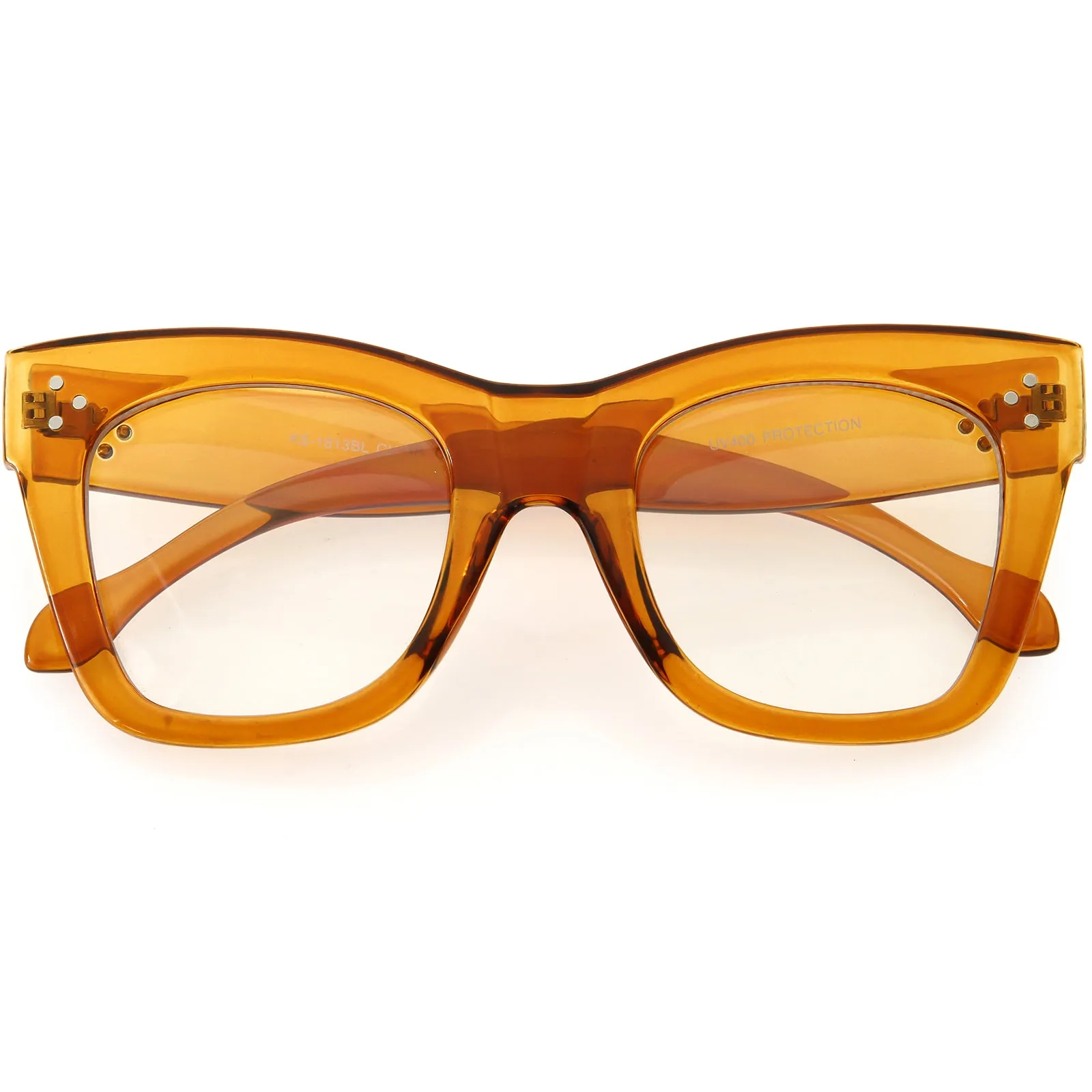 Blue LIght Blocking Horn Rimmed High Fashion Chunky Glasses 48mm