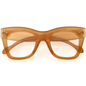 Blue LIght Blocking Horn Rimmed High Fashion Chunky Glasses 48mm