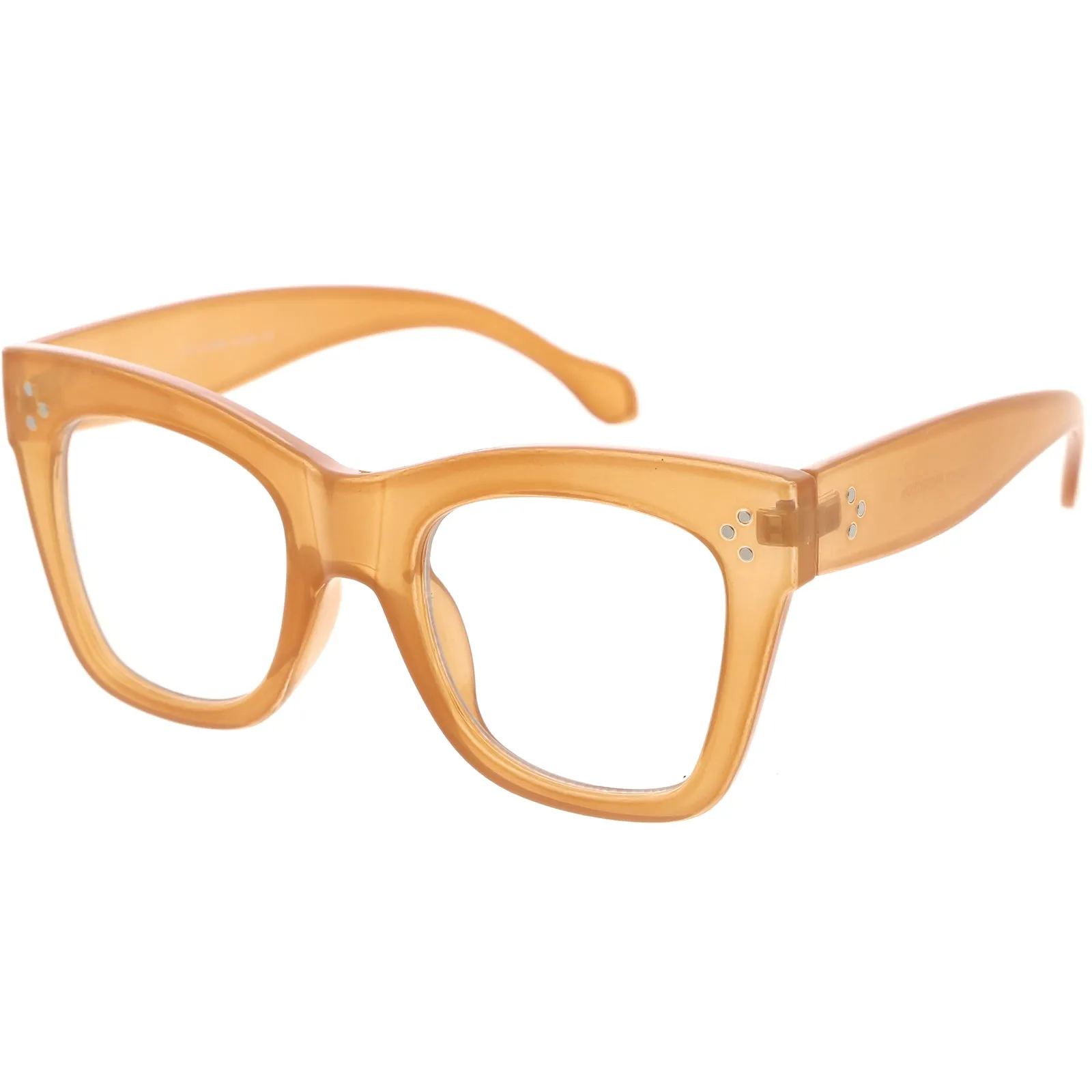 Blue LIght Blocking Horn Rimmed High Fashion Chunky Glasses 48mm