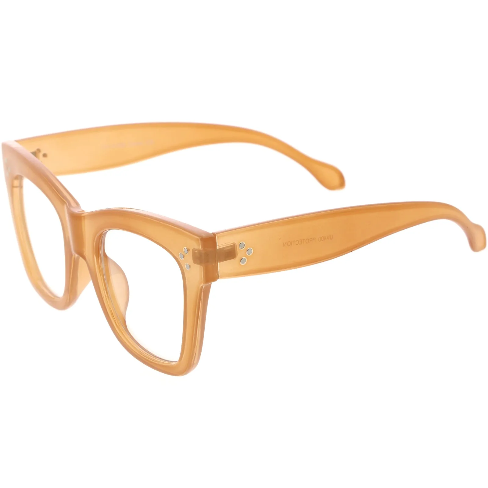 Blue LIght Blocking Horn Rimmed High Fashion Chunky Glasses 48mm