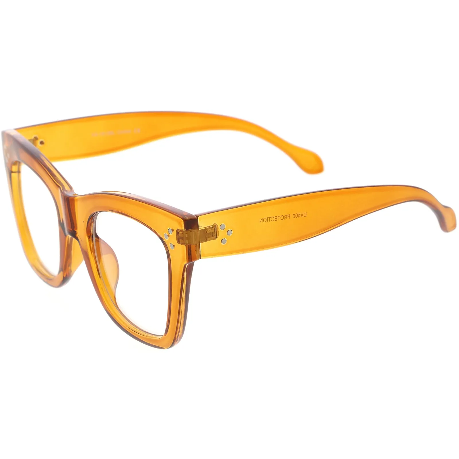 Blue LIght Blocking Horn Rimmed High Fashion Chunky Glasses 48mm