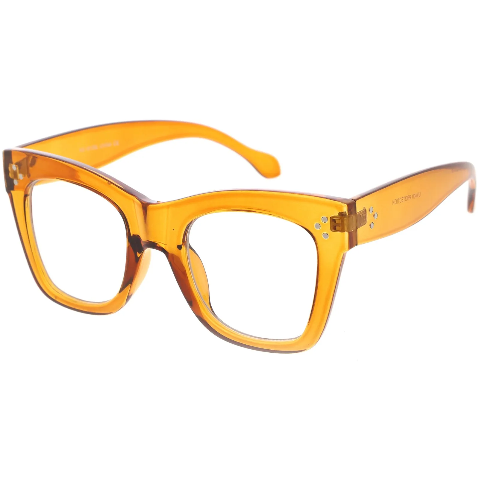 Blue LIght Blocking Horn Rimmed High Fashion Chunky Glasses 48mm
