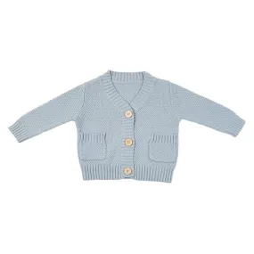 Carson Knit Cardigan - Duck Egg Blue