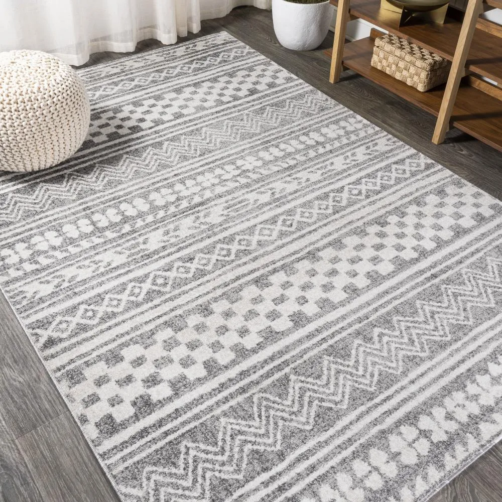 Chamaeleon Imlil Tribal Geometric Stripe Area Rug