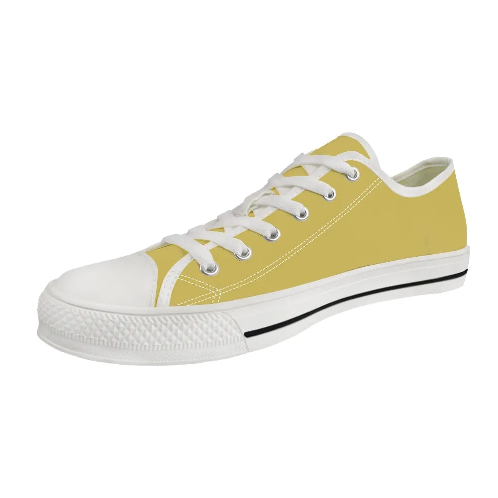 CVHS Blackhawk Round Logo Blackhawk Gold & Black Classic Low Top Canvas Shoes