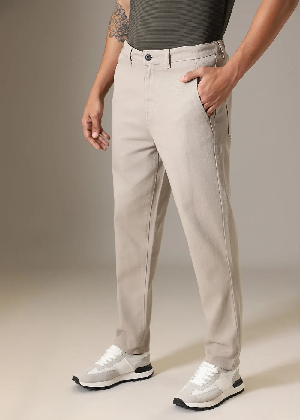 Dark Beige Drill Denim