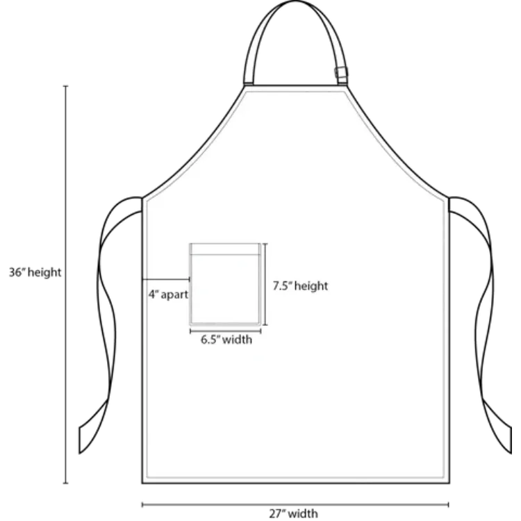 Dark Grey Bib Apron, 2 Pockets