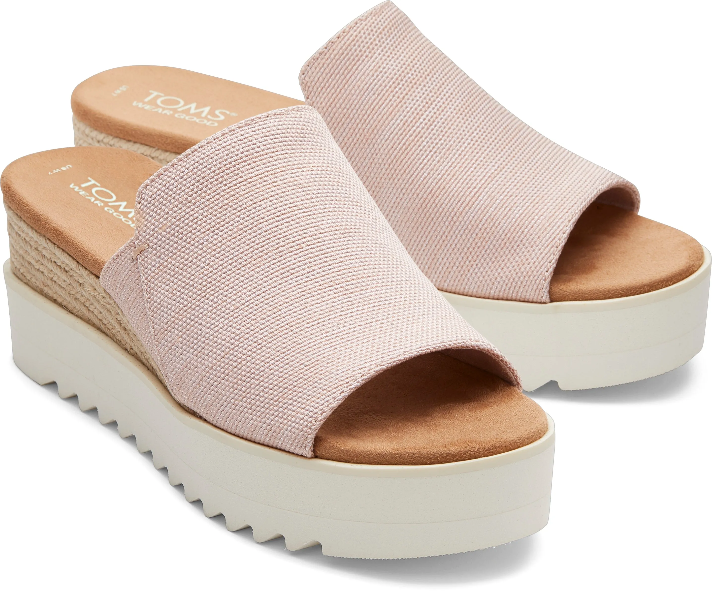 Diana Mule Sandal - Ballet Pink Canvas