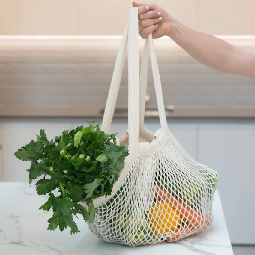 Ecobags Fairtrade & Organic Cotton String Bag with Long Handle