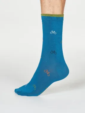 Fergus Bicycle Socks - Ink Blue