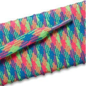 Flat Athletic Laces - Neon Rainbow (2 Pair Pack) Shoelaces