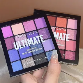 FLYTONN-16 Colors Matte Eye Shadow Shimmer Pink Purple Green High Pigment Brightening Waterproof Lasting Charming Eyes Cosmetics Makeup