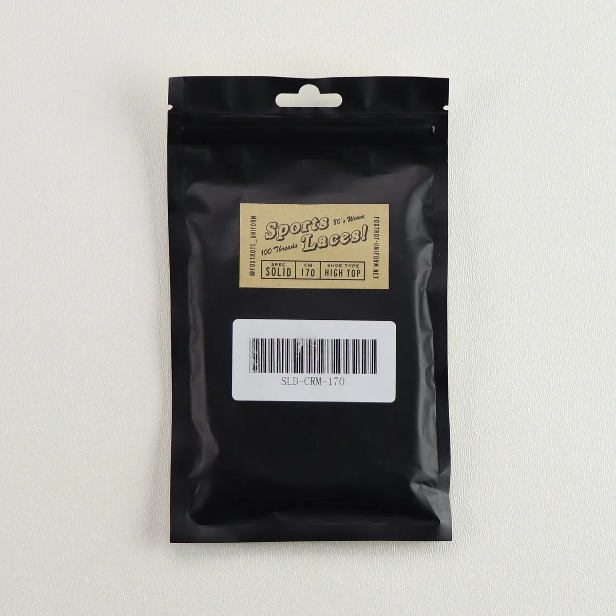 Foxtrot Uniform Solid Cream 170 High Top Laces