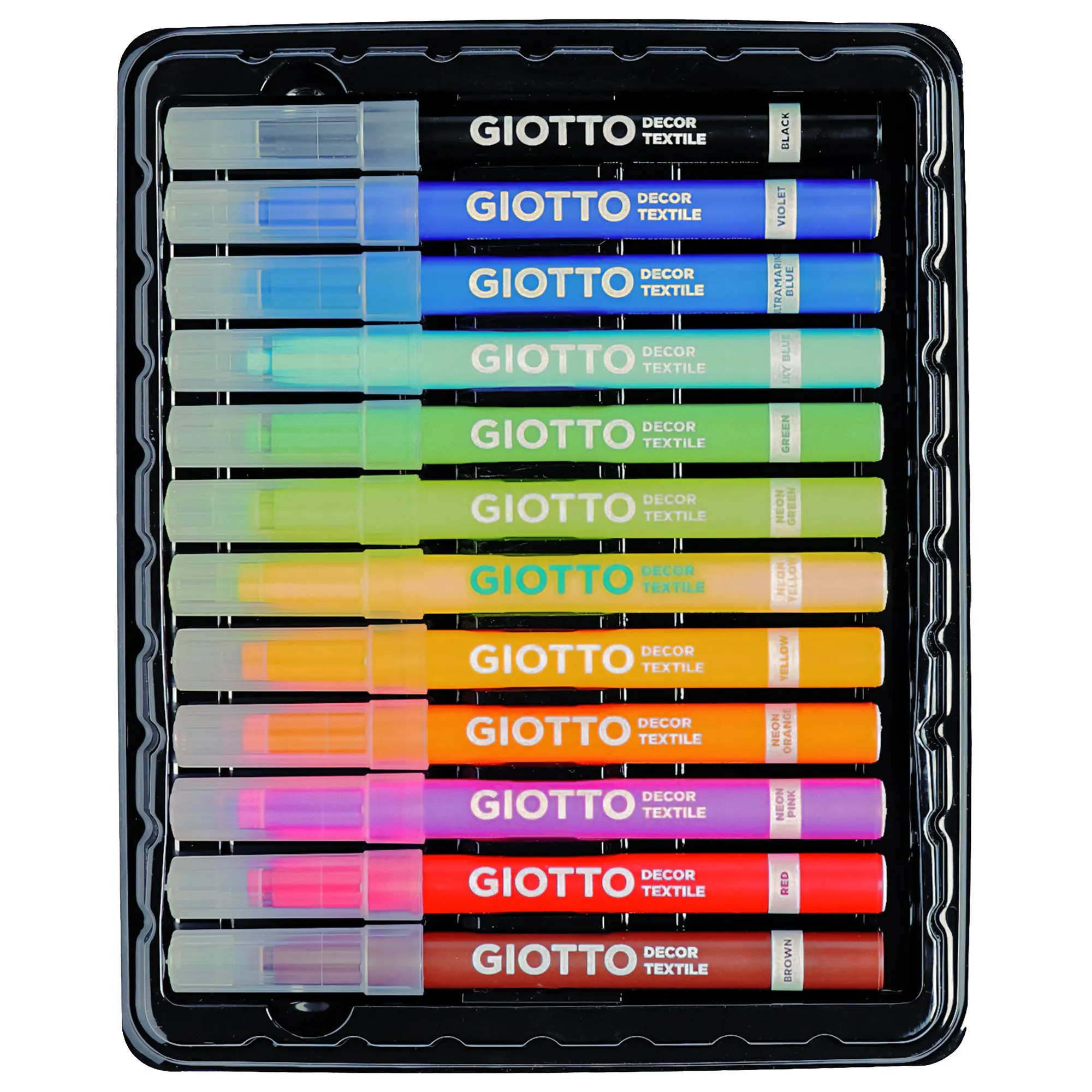 Giotto Decor Textile - Fabric Paint Markers - Set of 12