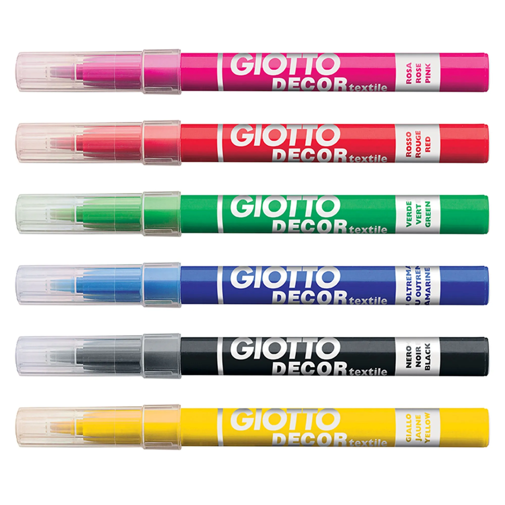 Giotto Decor Textile - Fabric Paint Markers - Set of 12