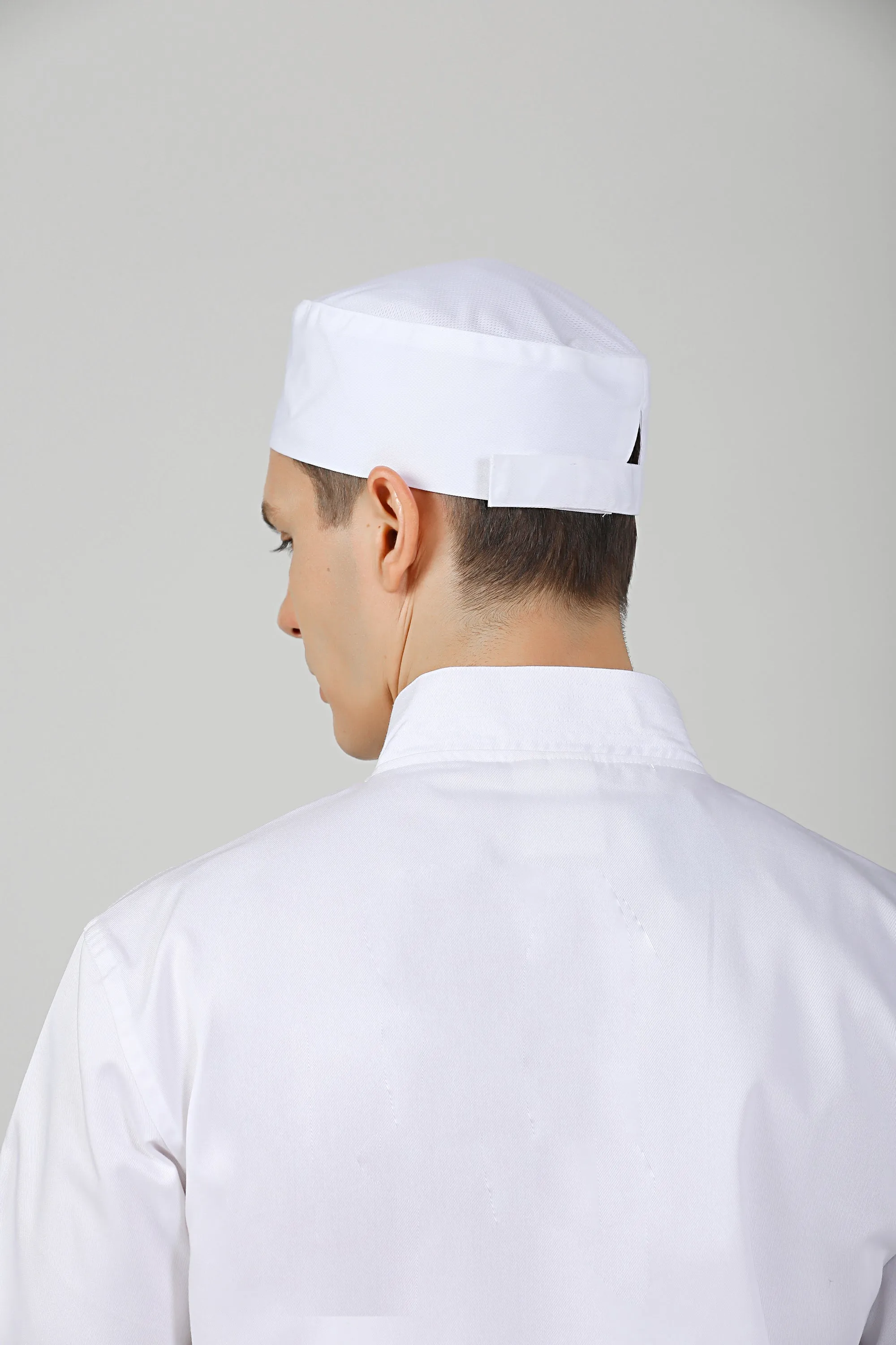 Gladiolus White Chef Beanie, Dri-fit Vent