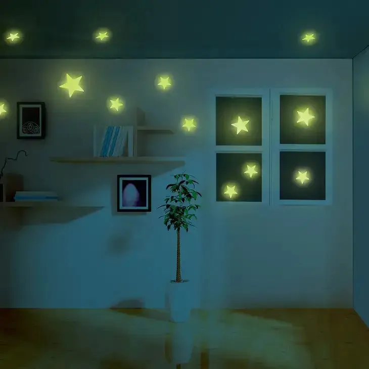 Glow in the Dark Mini Stars 50 Pack