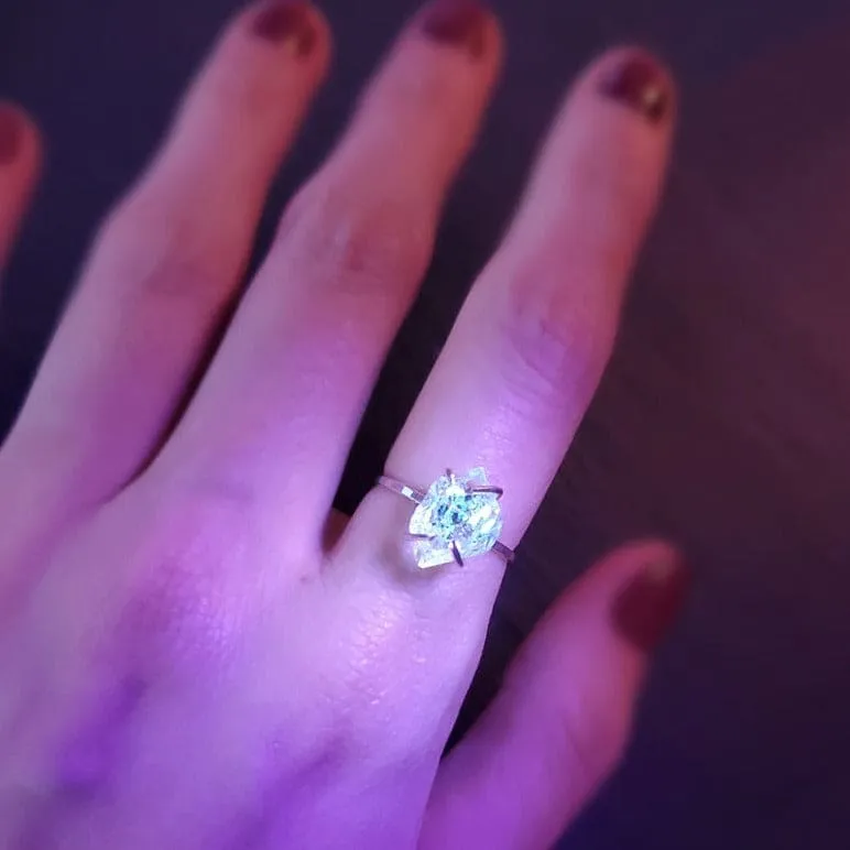 Glowing Herkimer Ring