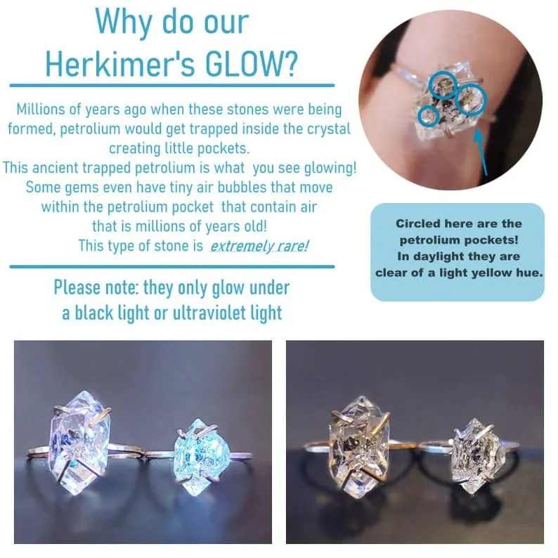 Glowing Herkimer Ring