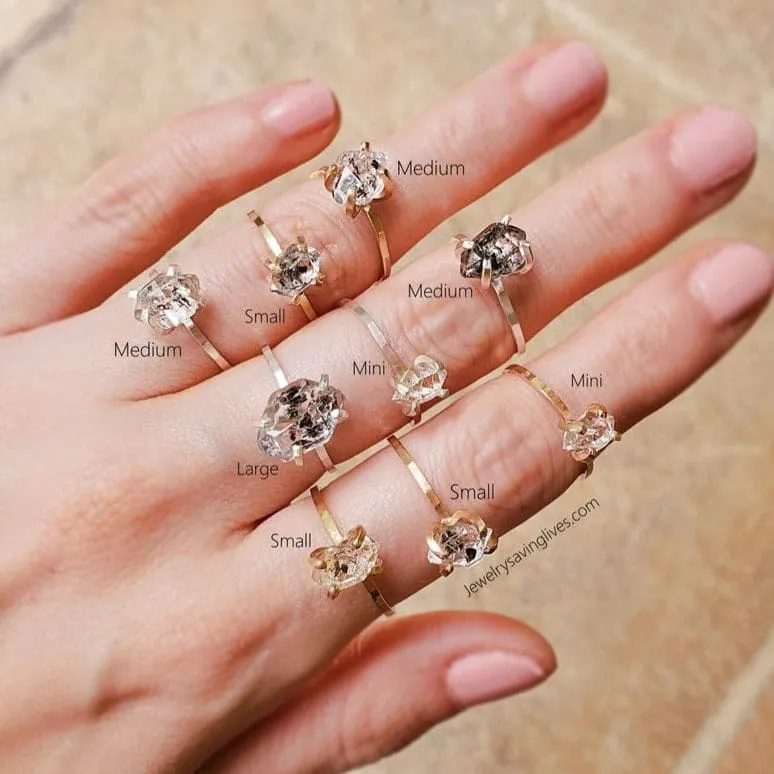 Glowing Herkimer Ring