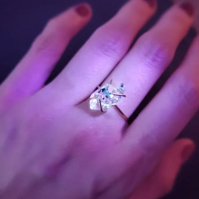 Glowing Herkimer Ring