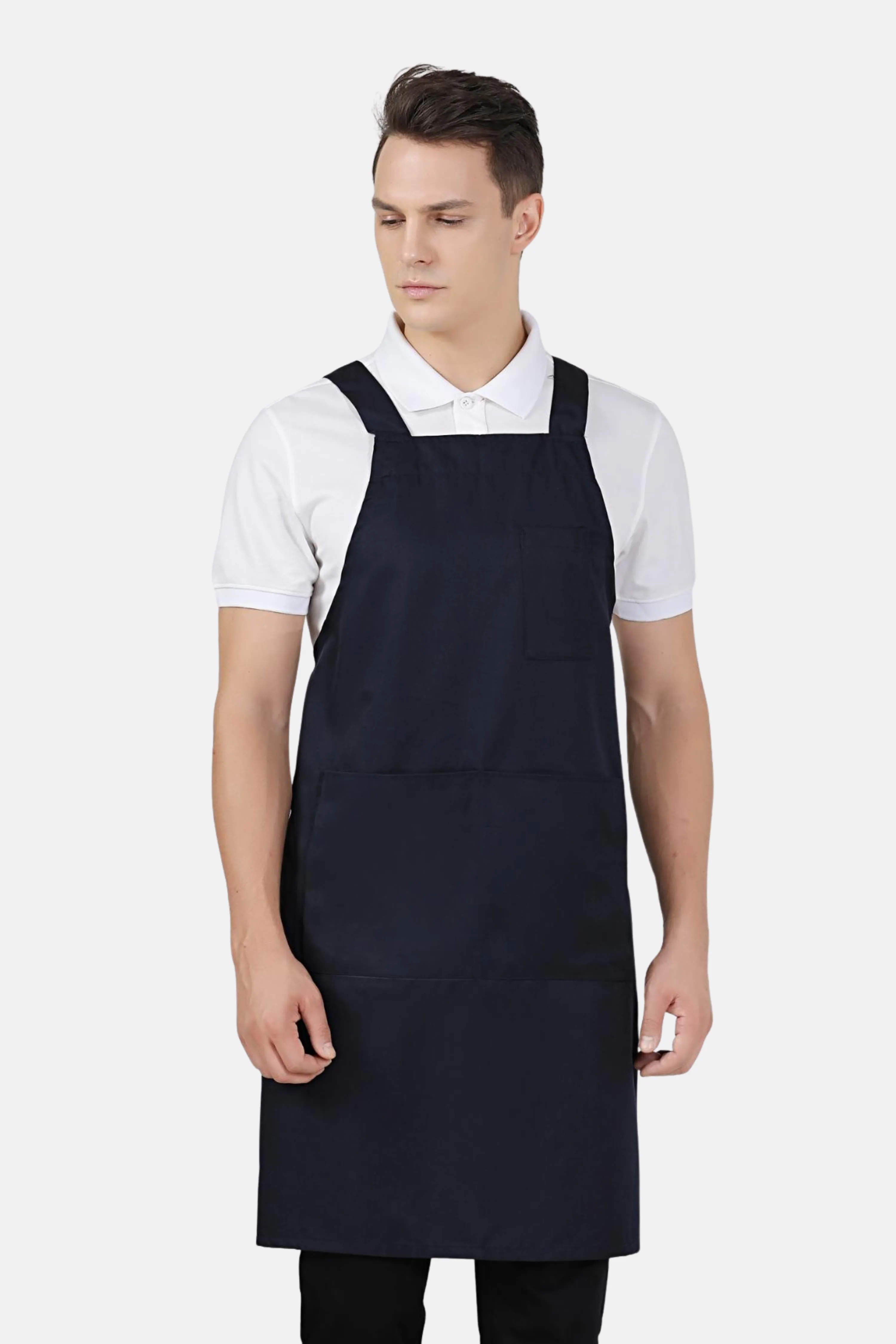 Hansel Navy Blue Service Bib Apron