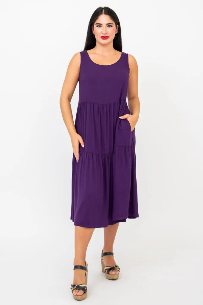 Juni Dress, Royale, Linen Bamboo