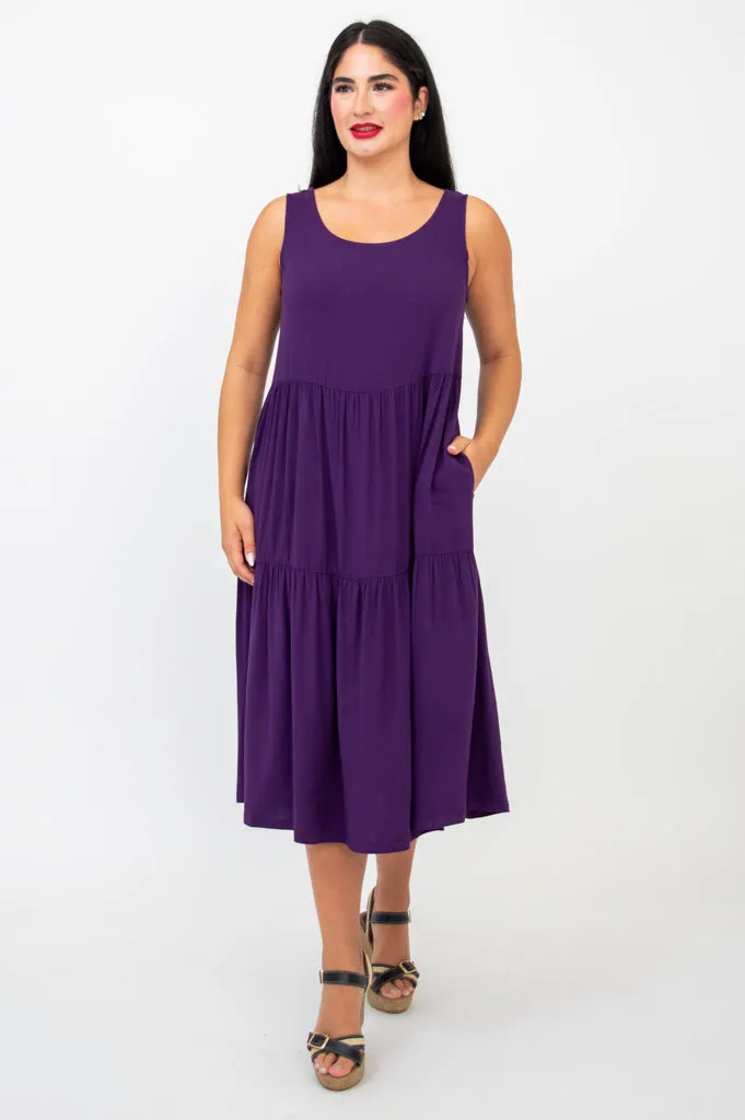Juni Dress, Royale, Linen Bamboo