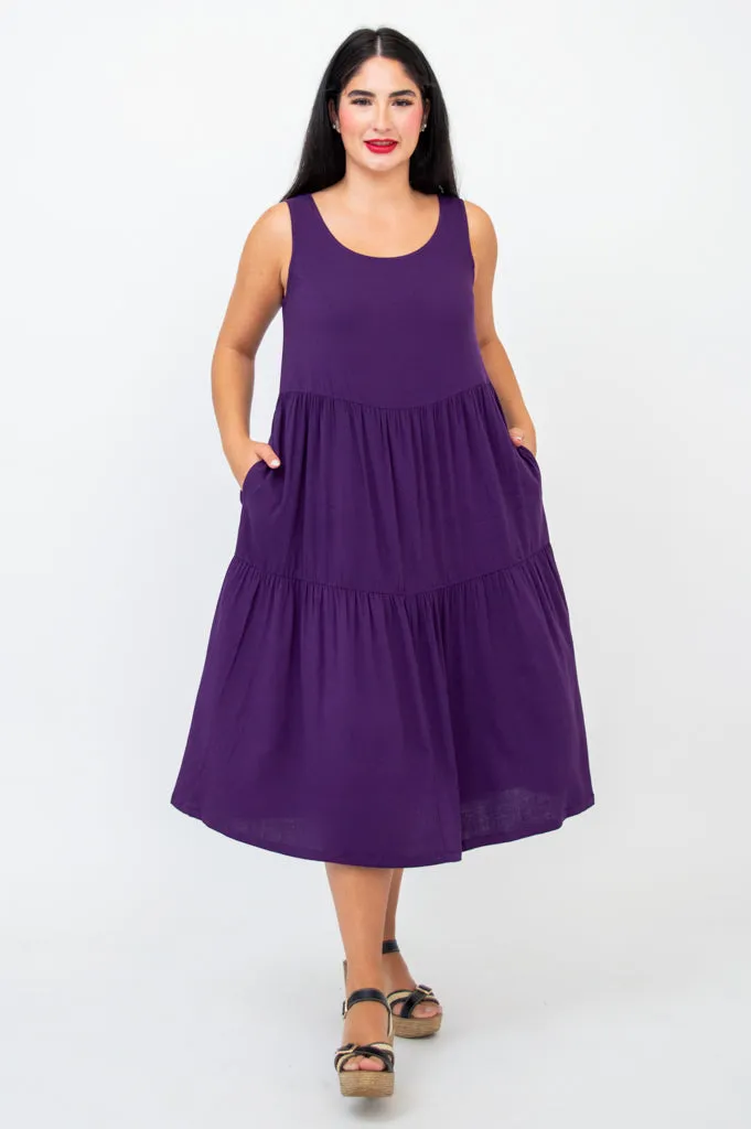 Juni Dress, Royale, Linen Bamboo