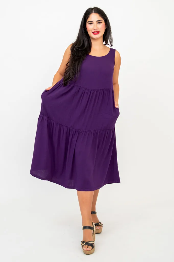 Juni Dress, Royale, Linen Bamboo