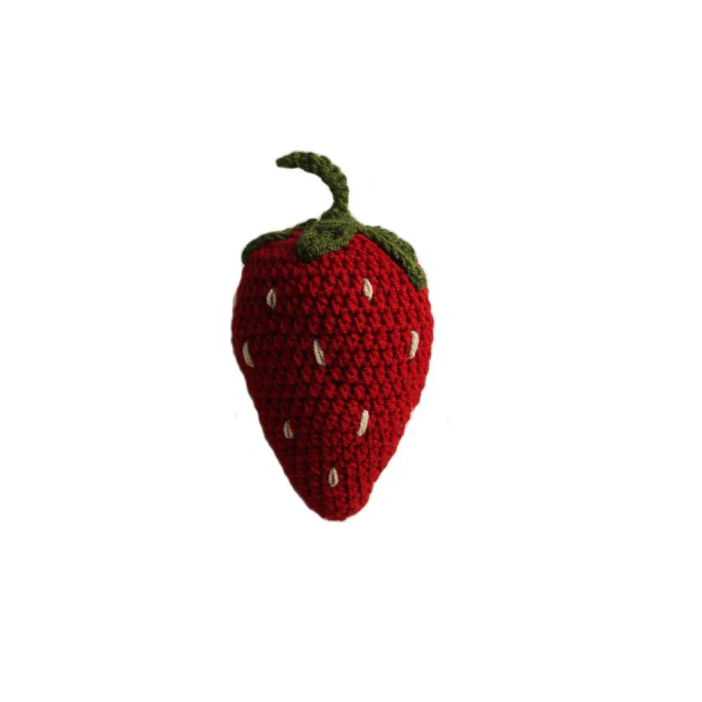 Knit Rattle Strawberry Silk Road Bazaar