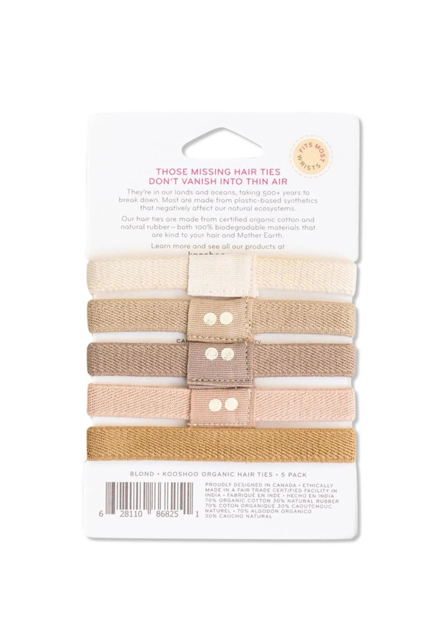 Kooshoo Organic Hair Ties - Blond