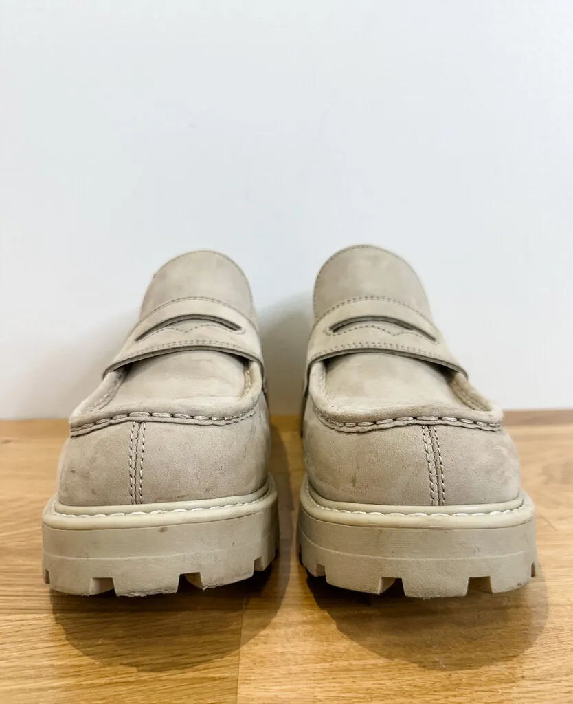 Leather Lug Sole Loafers