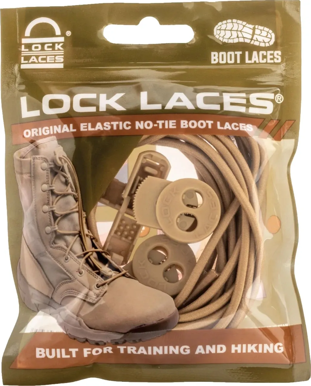 Lock Laces 72&quot; Shoelaces Tan | Buy Lock Laces 72&quot; Shoelaces Tan here | Outnorth