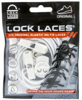 Lock Laces No Tie Shoelaces Solid White | Buy Lock Laces No Tie Shoelaces Solid White here | Outnorth