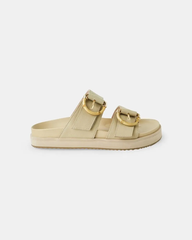 Mint Leather Slide - Camel